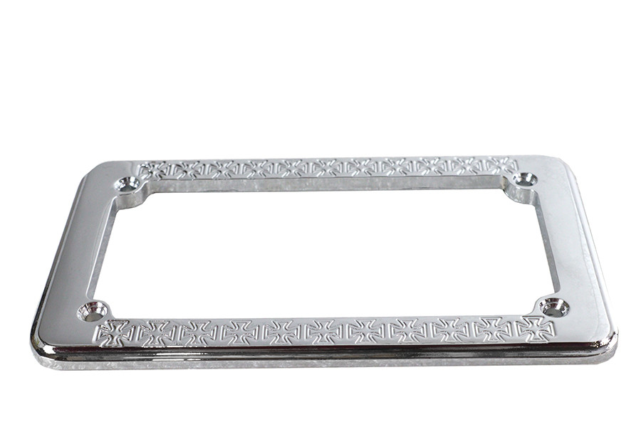 V-Twin - License Plate Frame Maltese Style Chrome