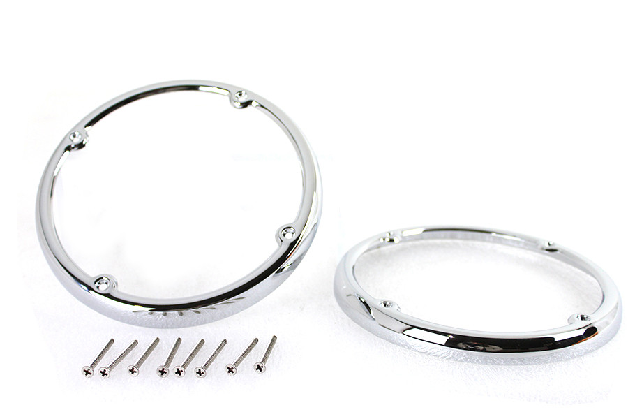 V-Twin #78269 - Chrome Rear Tour-Pak Speaker Trim Set