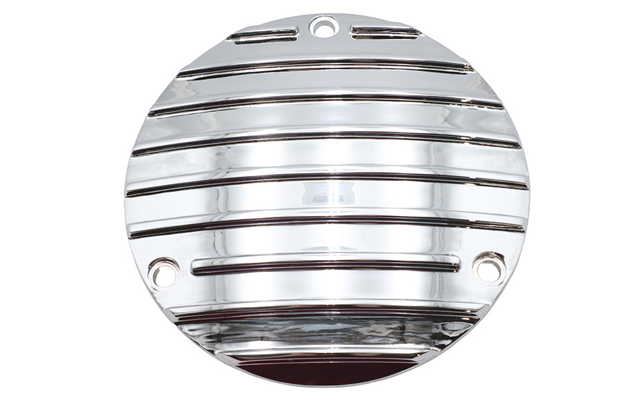 V-Twin #71033 - Finned Derby Cover Chrome
