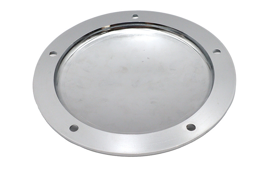 V-Twin #71031 - Finned Derby Cover Chrome