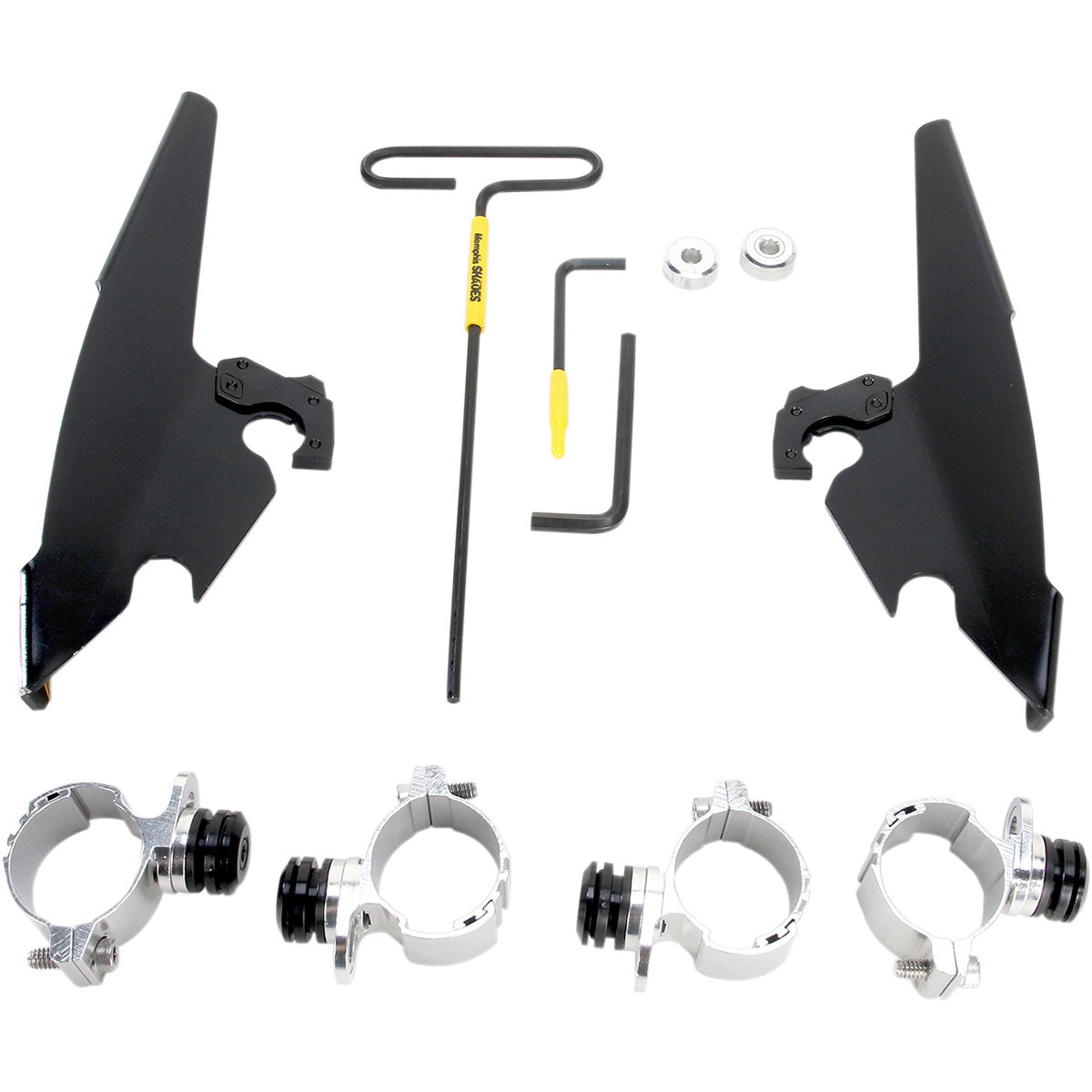 Memphis Shades #MEB2008 - Batwing - Mounting Kit - Black - XL12C