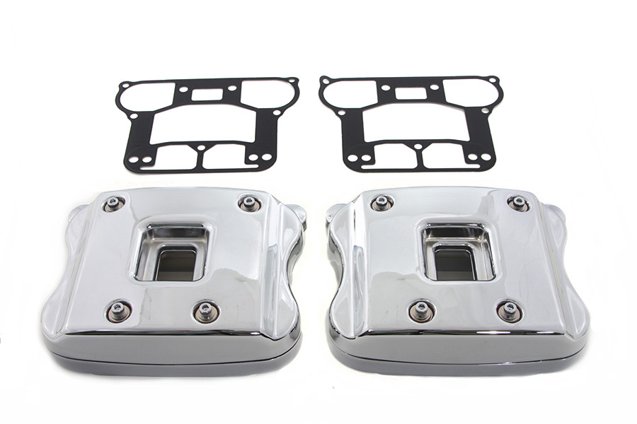 V-Twin #63403 - Rocker Box Cover Set Chrome