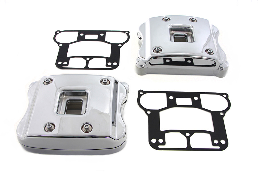 V-Twin #63403 - Rocker Box Cover Set Chrome