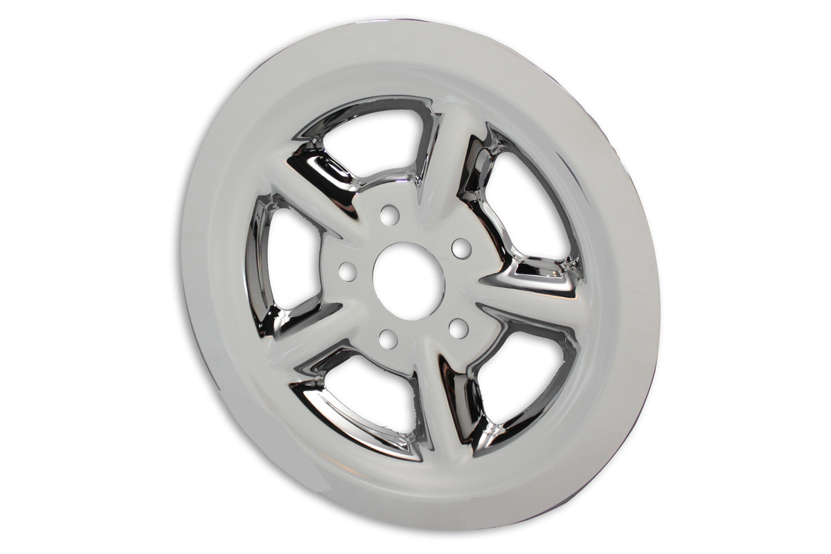 V-Twin - Rear Pulley Cover 68 Tooth Chrome