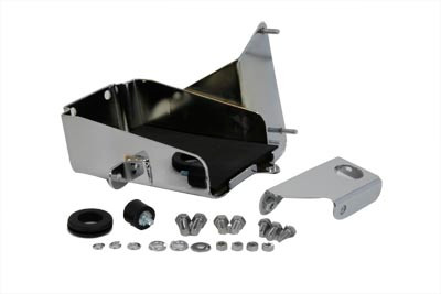 V-Twin #19586 - XLH Battery Carrier Kit Chrome