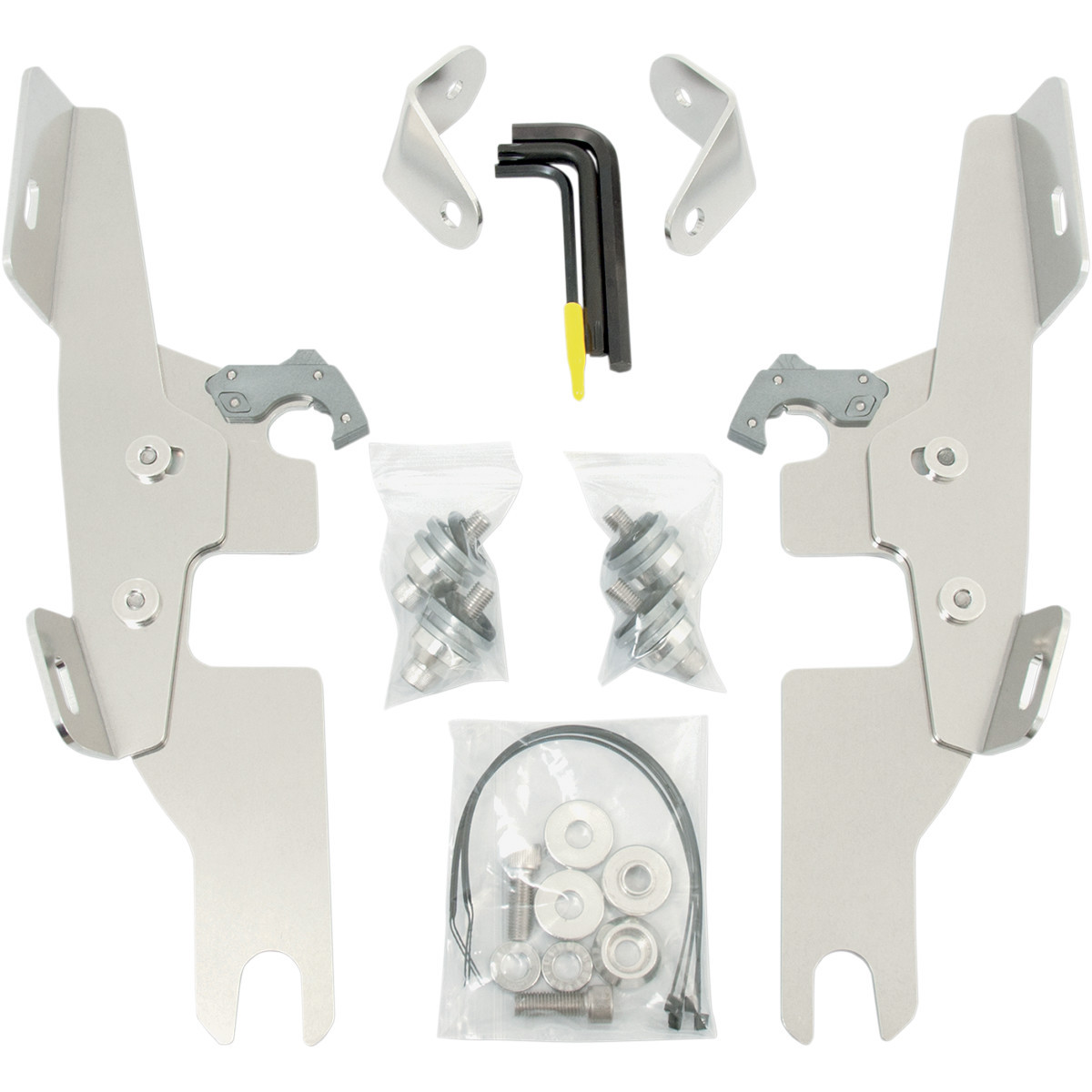 Memphis Shades #MEK1983 - Batwing - Mounting Kit - Polished - Switchback