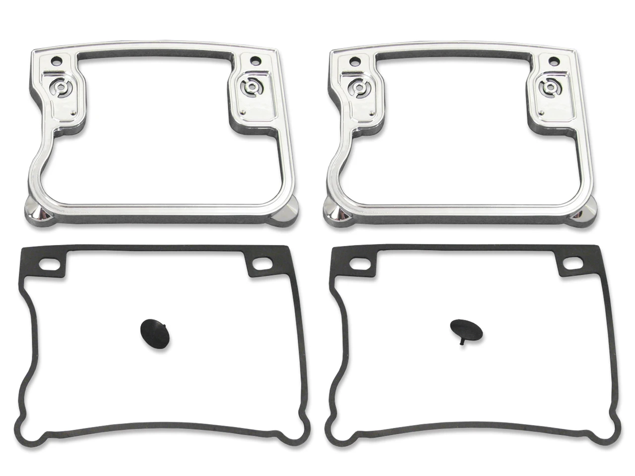 Motorshop #78392 - Rocker Box Cover D-Ring Set Chrome