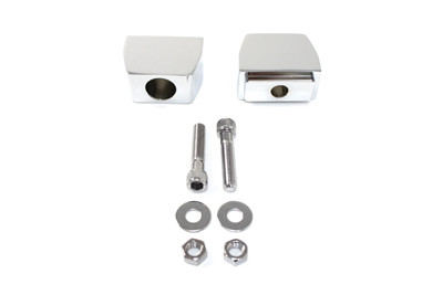 V-Twin #15-0916 - Chrome Rear Axle Adjuster Block Set