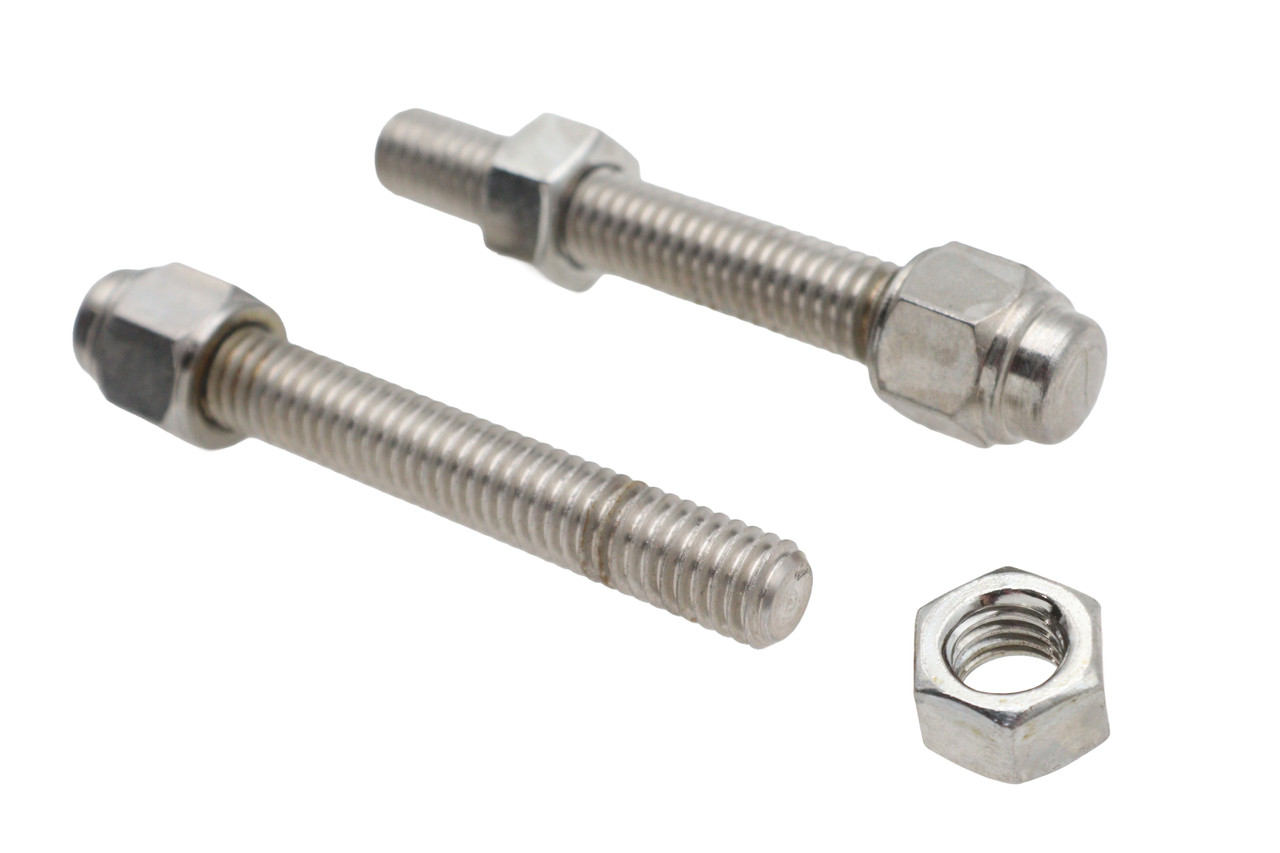 V-Twin - Chrome Rear Axle Adjuster Screw Cap