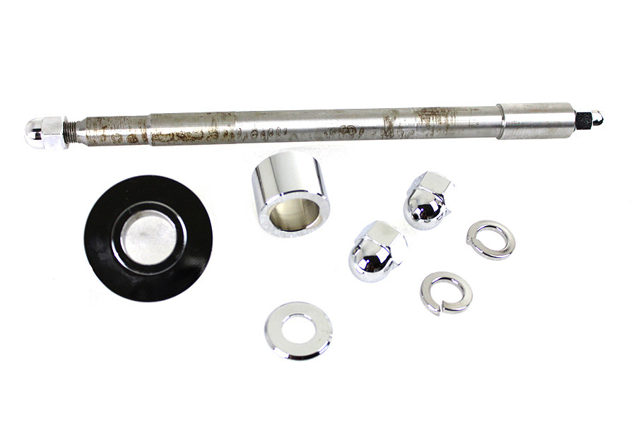 V-Twin - FXSTD Front Axle Kit Chrome 10-5/8 inch Length