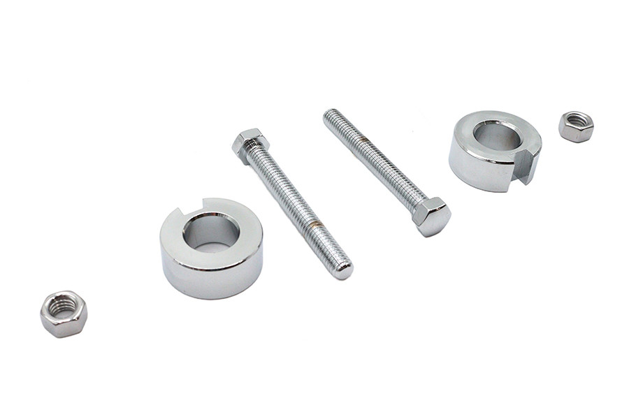 V-Twin - Chrome Rear Axle Adjuster Kit