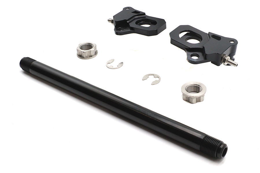 V-Twin - 25mm Rear Axle Adjuster Kit Black