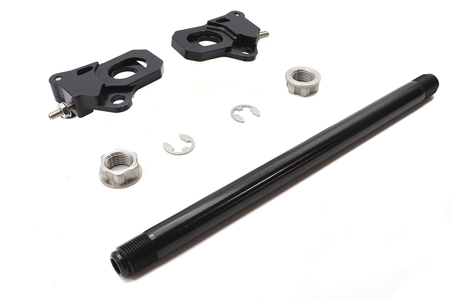 V-Twin - 25mm Rear Axle Adjuster Kit Black