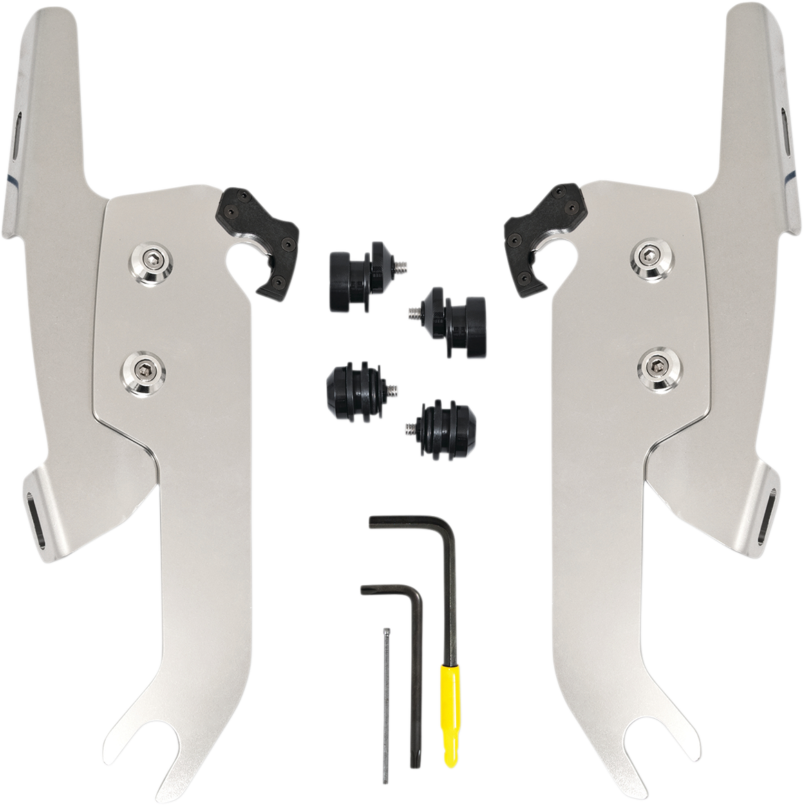 Fats/Slim Winshield Trigger Lock Complete Mount Kit - Polished - FLSL