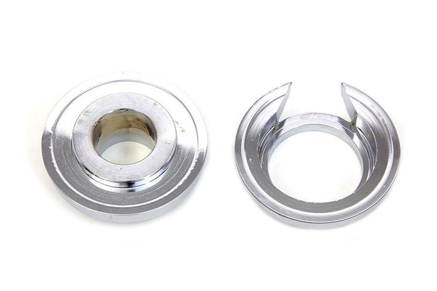 V-Twin #78302 - Front Axle Spacer Set Chrome