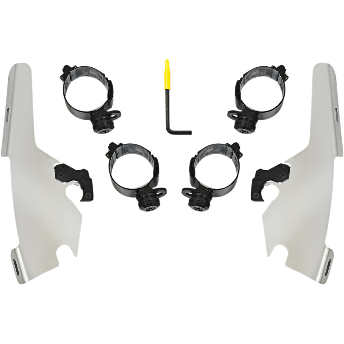 Memphis Shades #MEK2044 - Batwing - Mounting Kit - Polished - FLSB