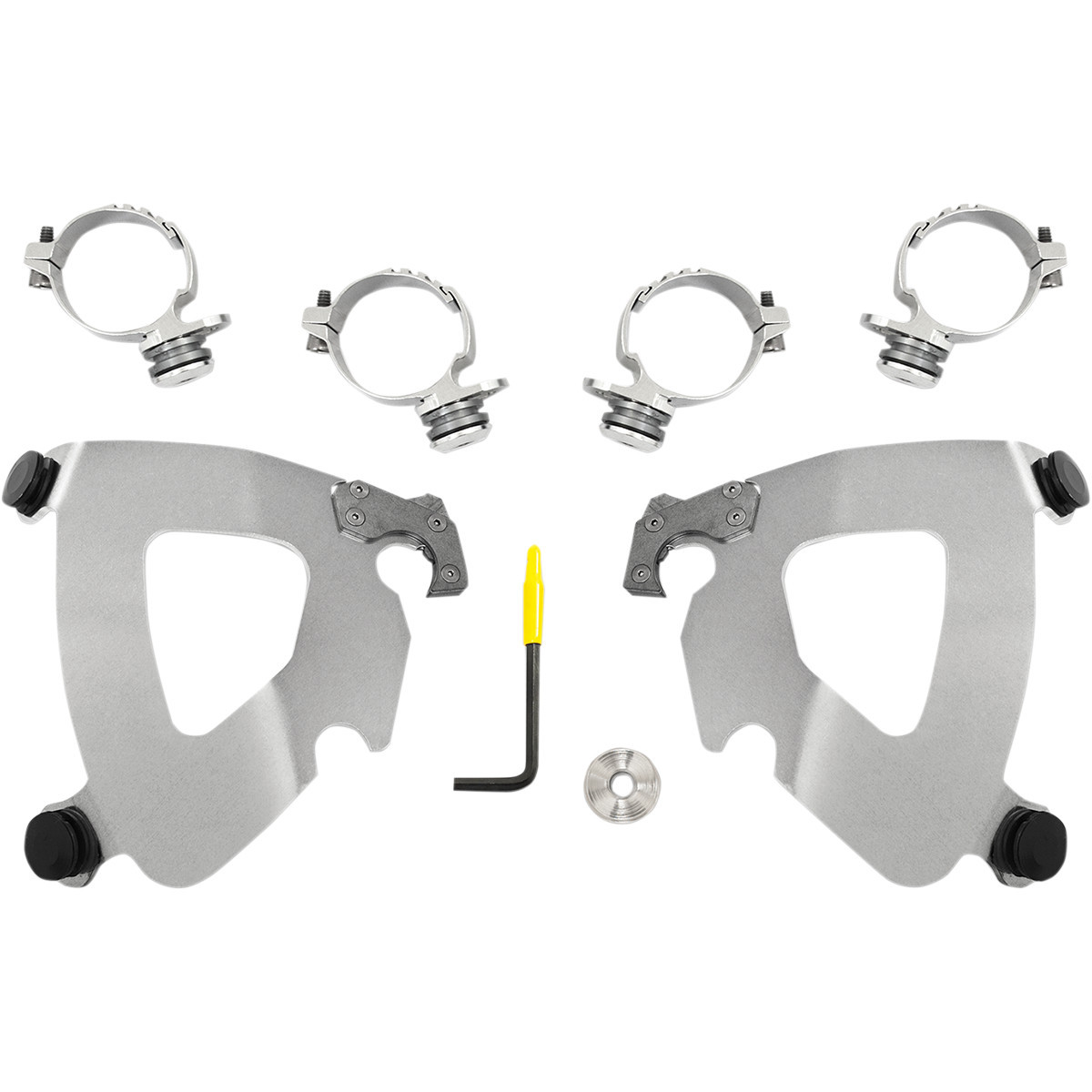 Memphis Shades #MEK2014 - Gauntlet Mounting Kit - Polished - FXDL '14-'17