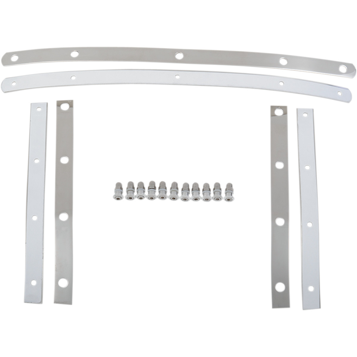 Memphis Shades #MEM0913 - Fats Windshield Hardware Straps - Stainless Steel