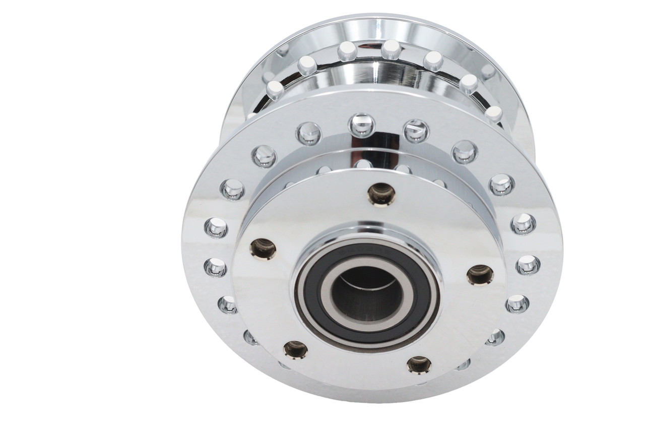 V-Twin #76801 - Chrome Front Wheel Hub 1 inch Bearings