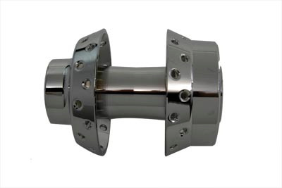 V-Twin #70010 - Chrome Front Wheel Hub 1 inch Bearings