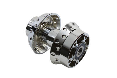 V-Twin #76985 - Chrome Front Wheel Hub 3/4 inch Bearings