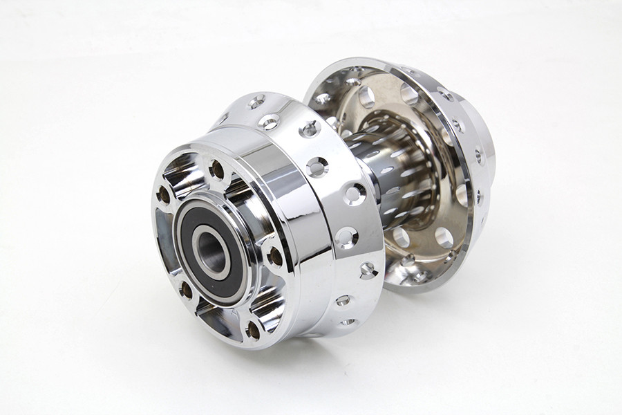 V-Twin #76985 - Chrome Front Wheel Hub 3/4 inch Bearings