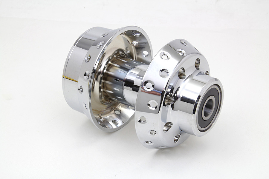 V-Twin #76985 - Chrome Front Wheel Hub 3/4 inch Bearings