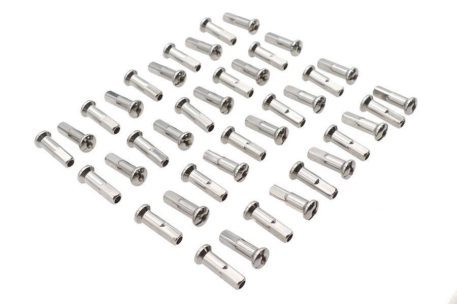 V-Twin #16-0500SS - Spoke 40 Piece Stainless Steel Nipple Set