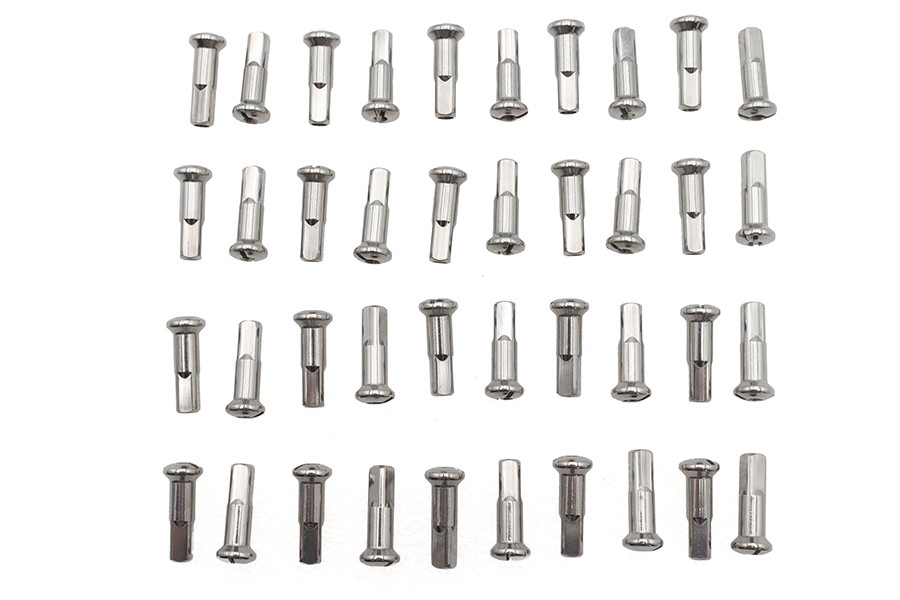 V-Twin #90006 - Spoke 40 Piece Chrome Nipple Set