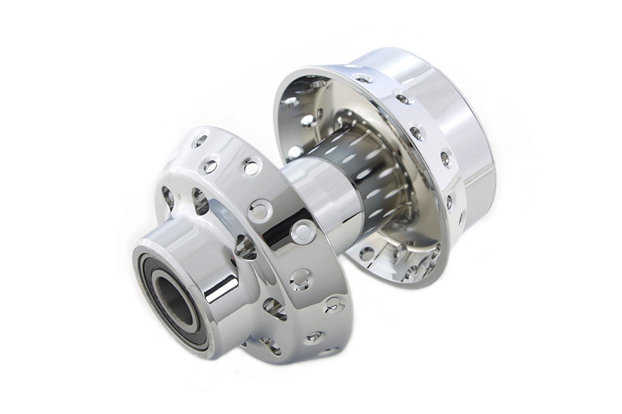 V-Twin #76836 - Chrome Front Wheel Hub with 25mm Bearings