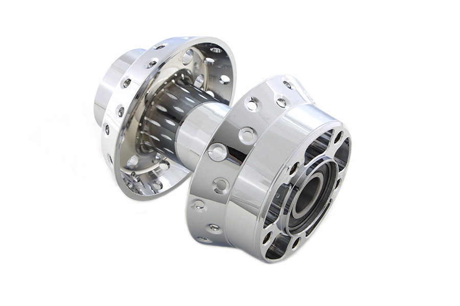 V-Twin #76836 - Chrome Front Wheel Hub with 25mm Bearings