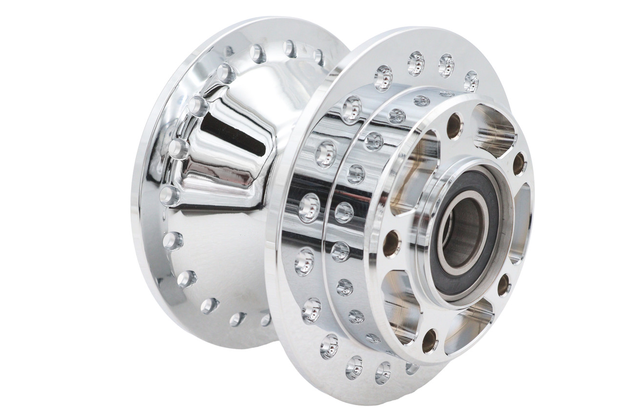 V-Twin #76817 - Chrome Front Wheel Hub 25mm Bearings