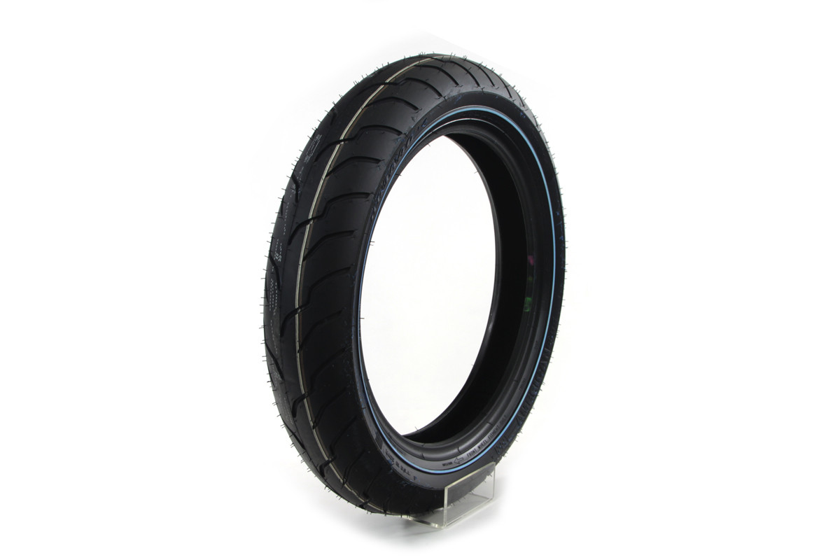 Dunlop #0305-0306 - Front Dunlop American Elite 130/80B x 17 inch Narrow Whitewa
