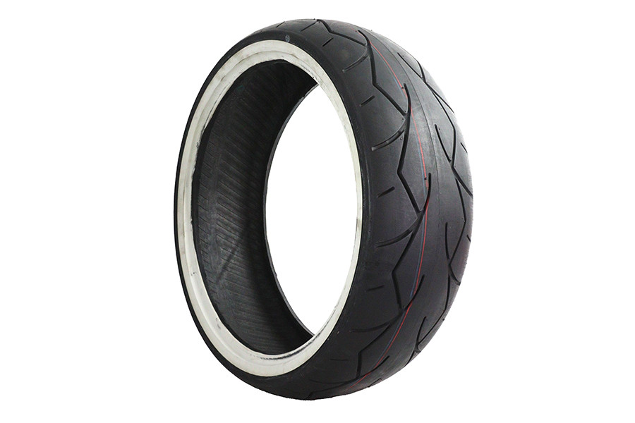 Vee Rubber #16-4987 - Vee Rubber 180/50R X 18 inch Whitewall Tire