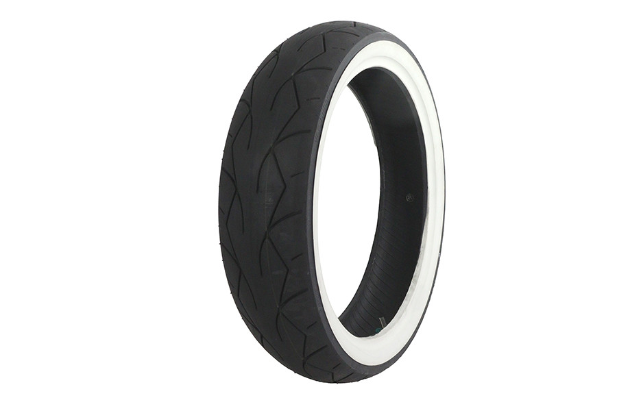 Vee Rubber #16-4988 - Vee Rubber 130/70H X 18 inch Whitewall Tire