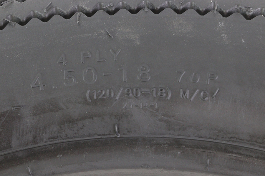 V-Twin - Beck Front or Rear Tire 4.50 x 18 inch Black