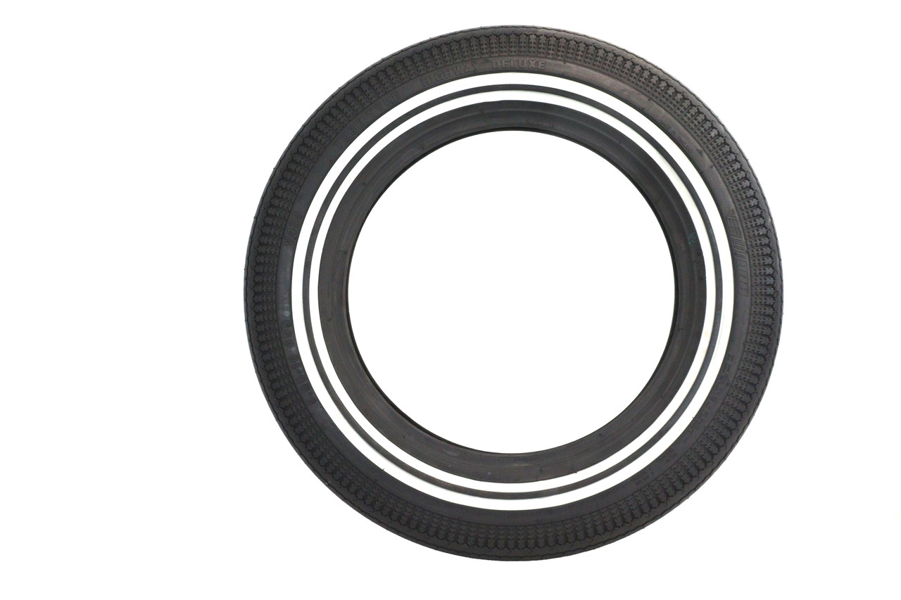 Vee Rubber #16-3017 - VeeMoto 500-16 Double White Stripe Tire