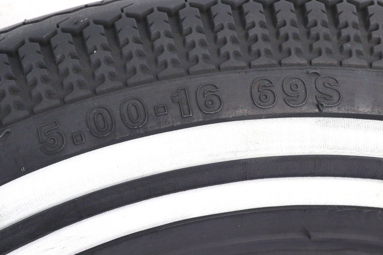 Vee Rubber #16-3017 - VeeMoto 500-16 Double White Stripe Tire