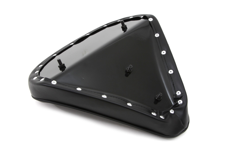 Corbin Gentry #28-0042AKR - Black Solo Seat with Flame Stitch Large