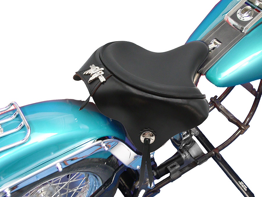 Corbin Gentry - Black Leather Solo Seat with Skirt
