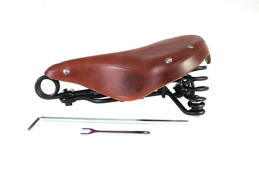 Corbin Gentry #65054A - Double Steel Saddle Solo Seat Honey Brown