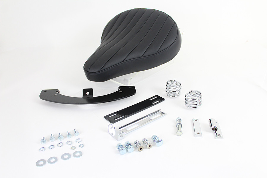 Bates - Black Leather Solo Seat Kit