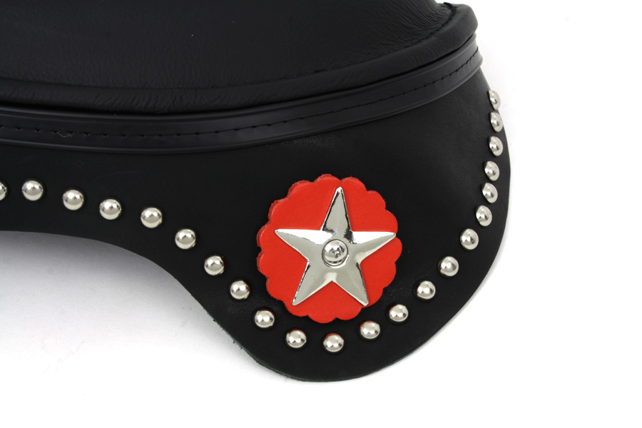 Corbin Gentry - Black Leather Solo Seat with Skirt
