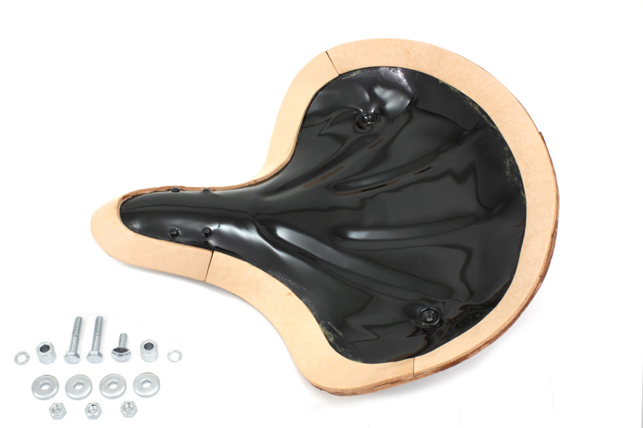Corbin Gentry - Natural Leather Early Knucklehead Solo Seat Pan