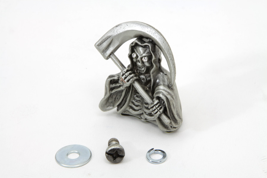 V-Twin - Grim Reaper Front Fender Top Ornament Silver