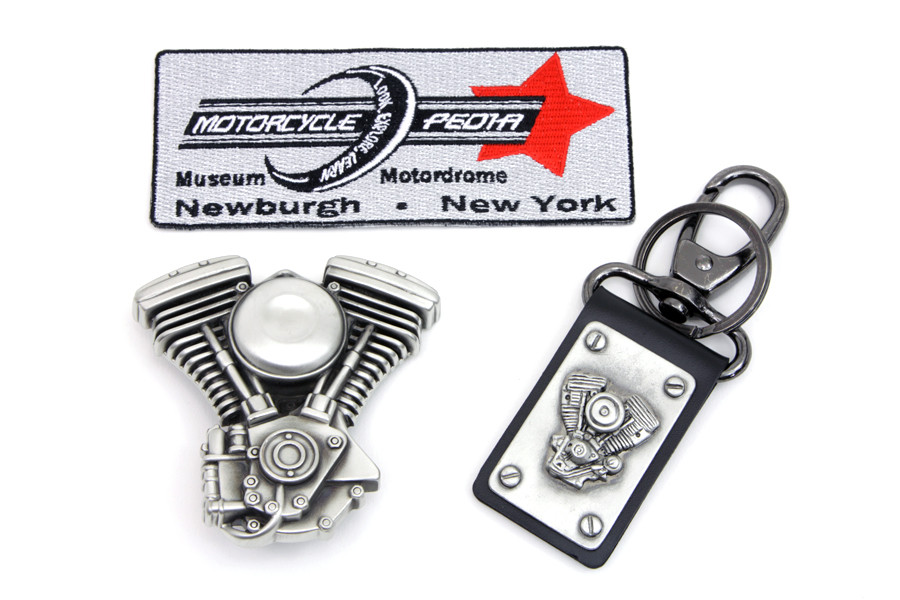 V-Twin - V-Twin Mens Evolution Engine Buckle and Fob Set