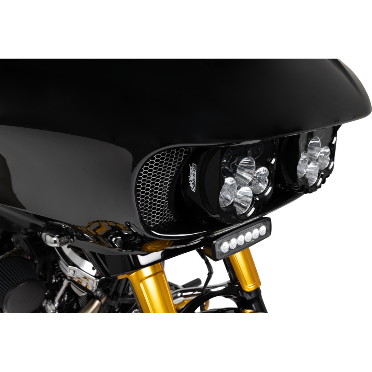 Klock Werks #KWS-01-0320 - Fairing Vent Screen - Honeycomb - Chrome - FLTR