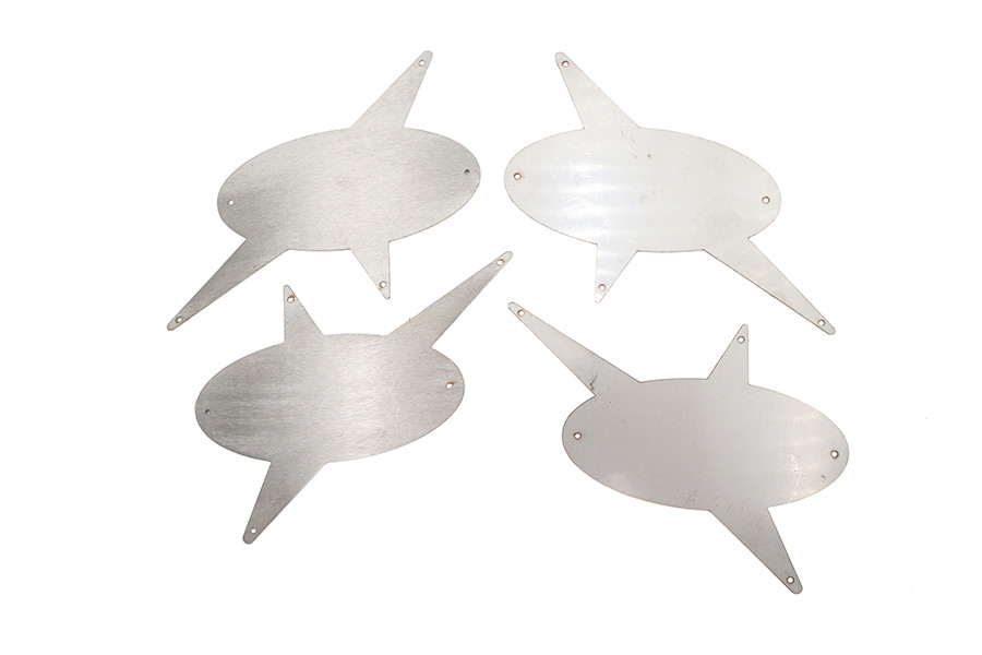 V-Twin #B-6172 - Stainless Steel Saddlebag Trim Set