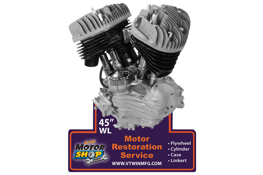 V-Twin - 45 inch Engine Wall Plaque