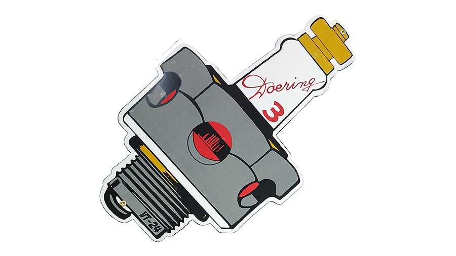V-Twin - Doering Spark Plug Porcelain Sign